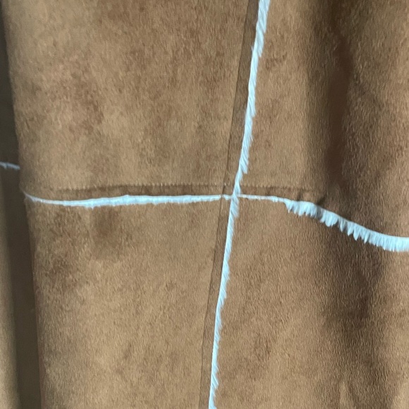 Faux suede shearling long coat - Picture 6 of 13